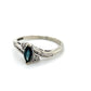 10K White Gold Diamond & Sapphire Lady's Ring; 0.5CTW; 2.5g; Size 9