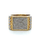 10K Yellow Gold Diamond Gentleman's Fashion Ring; Size 10