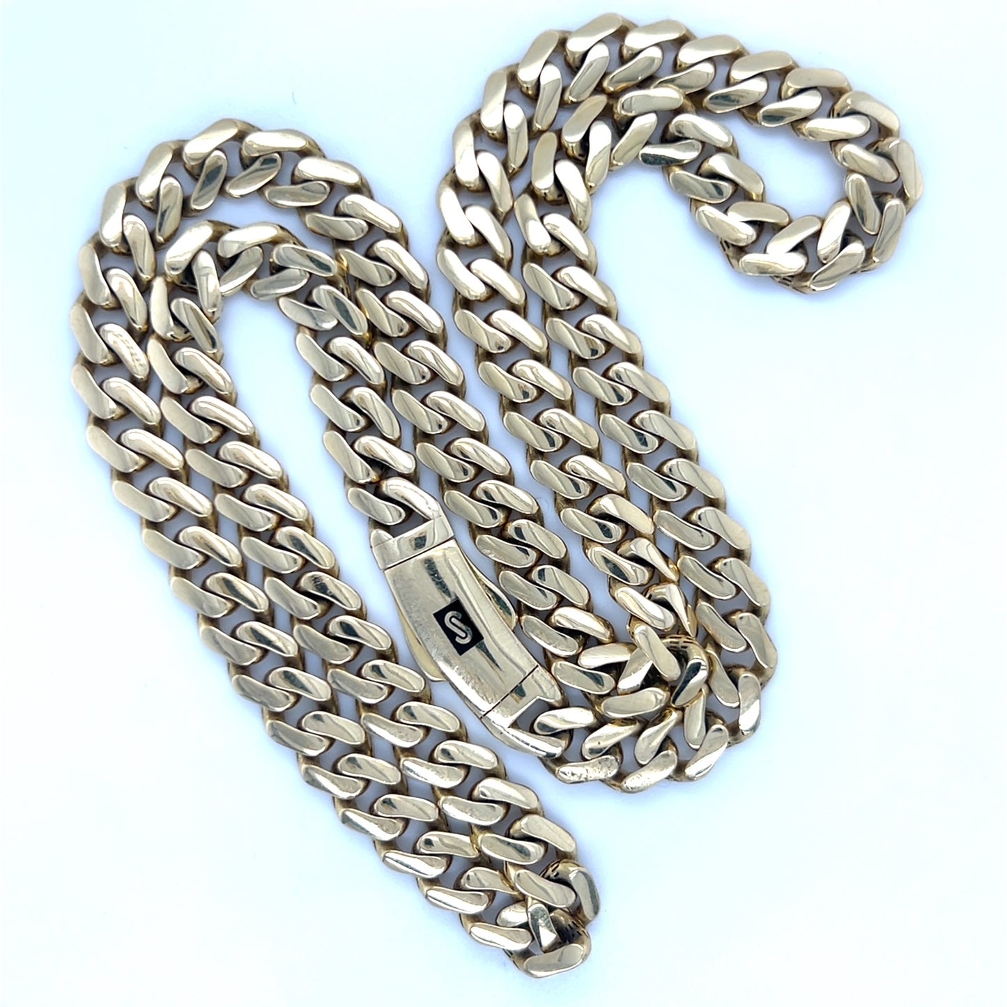 10K Yellow Gold 22" Monaco Curb Link Chain Necklace; 23.8g
