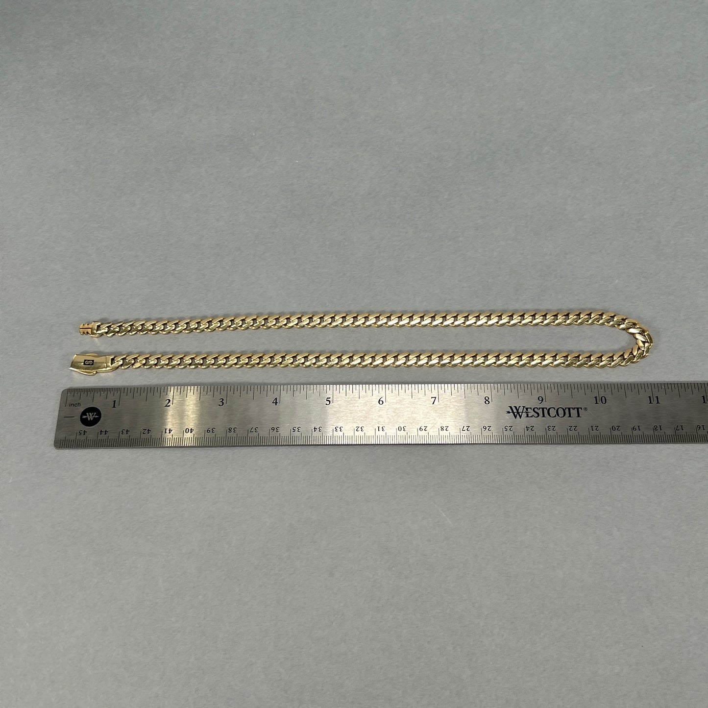 10K Yellow Gold 22" Monaco Curb Link Chain Necklace; 23.8g