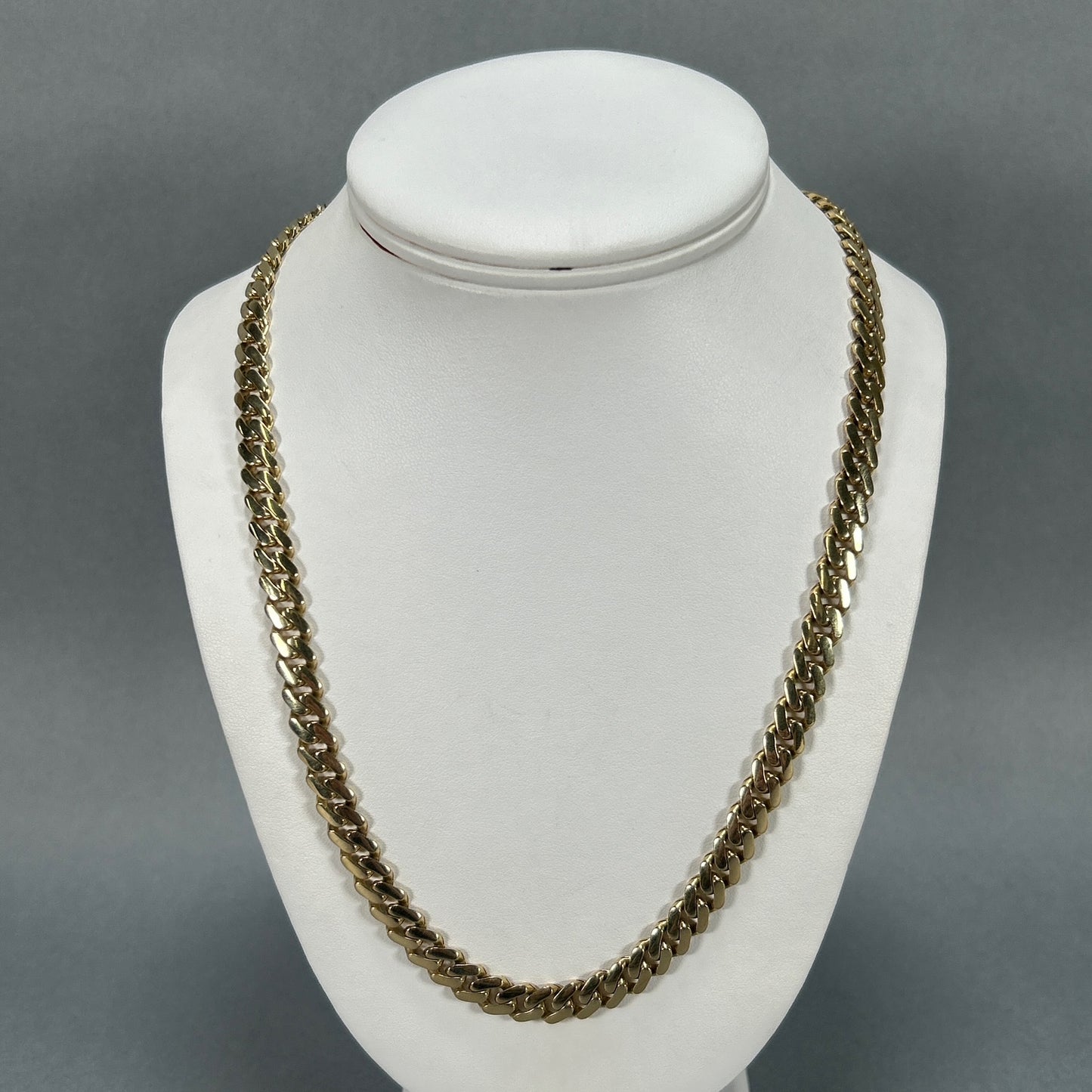 10K Yellow Gold 22" Monaco Curb Link Chain Necklace; 23.8g