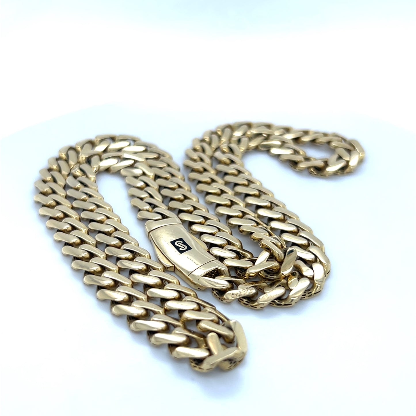 10K Yellow Gold 22" Monaco Curb Link Chain Necklace; 23.8g