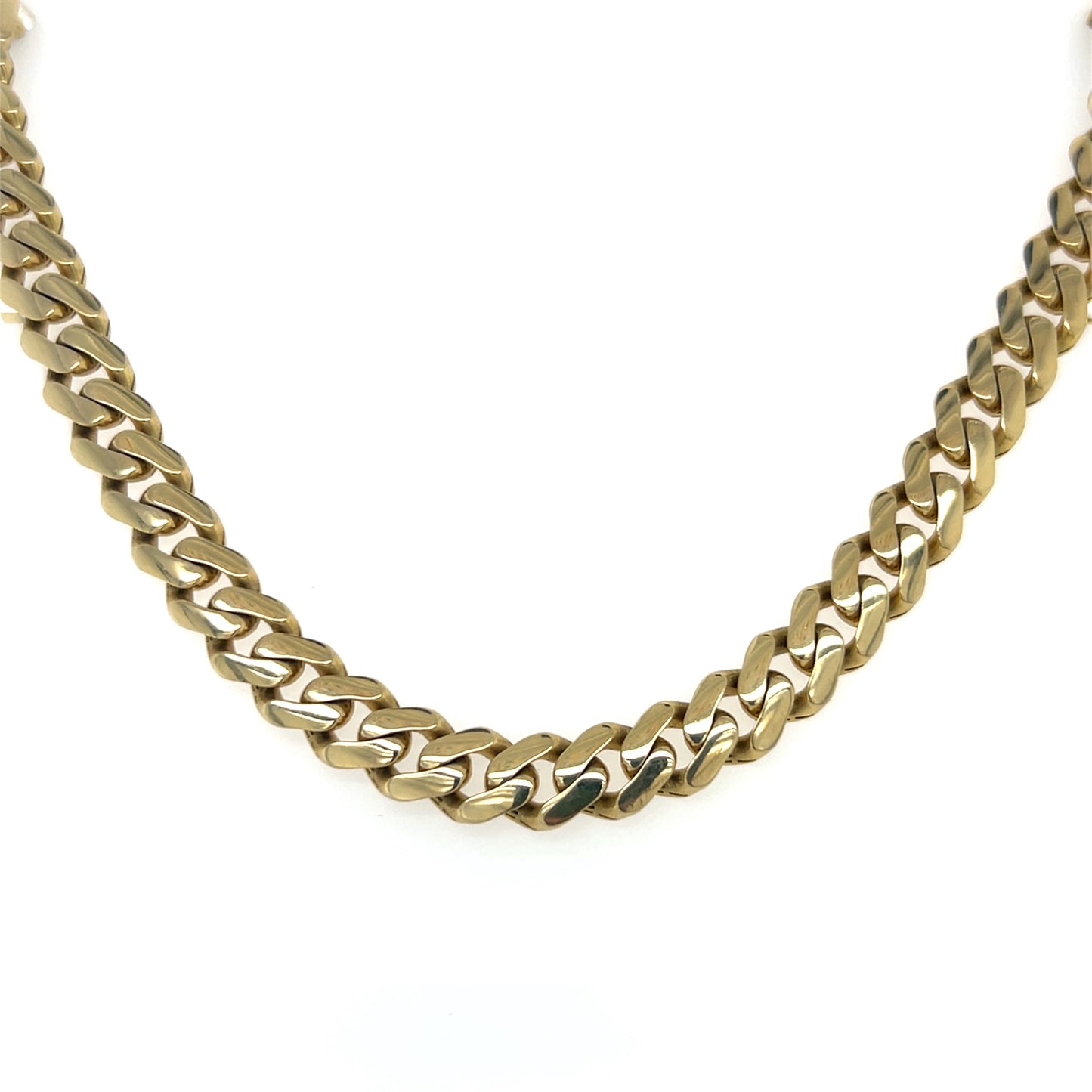 10K Yellow Gold 22" Monaco Curb Link Chain Necklace; 23.8g
