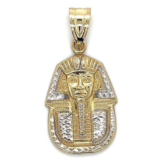 10K Two-Tone Gold Pharaoh Pendant; 1.4DWT; 2.2g