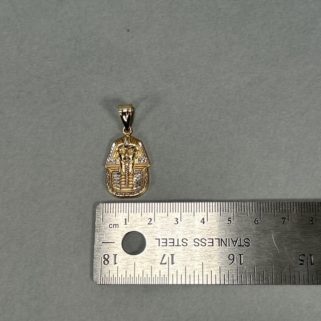10K Two-Tone Gold Pharaoh Pendant; 1.4DWT; 2.2g