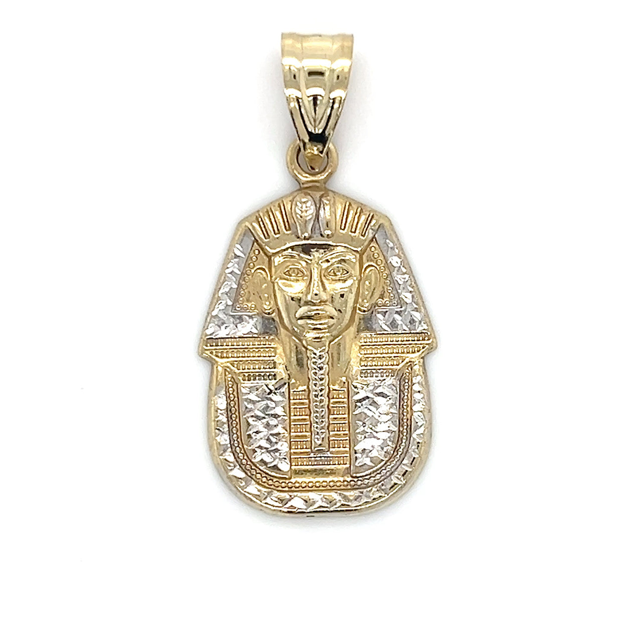 10K Two-Tone Gold Pharaoh Pendant; 1.4DWT; 2.2g