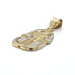 10K Two-Tone Gold Pharaoh Pendant; 1.4DWT; 2.2g