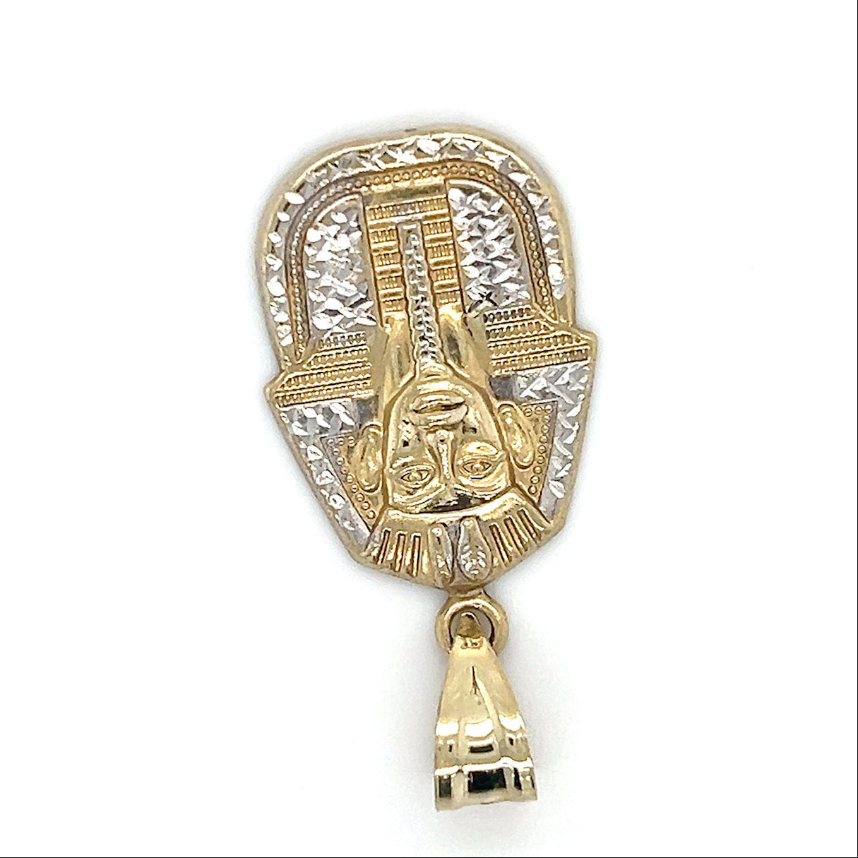 10K Two-Tone Gold Pharaoh Pendant; 1.4DWT; 2.2g