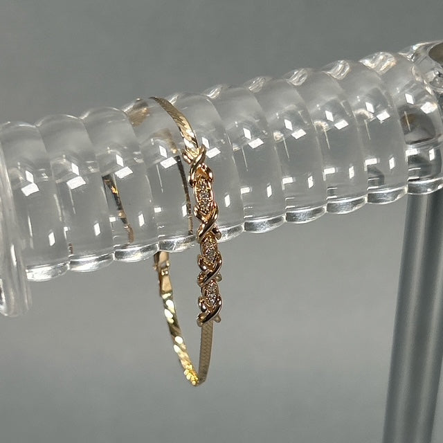 14K Yellow Gold Diamond 7" Bracelet; 2.9DWT; 0.25CTW; 4.6g
