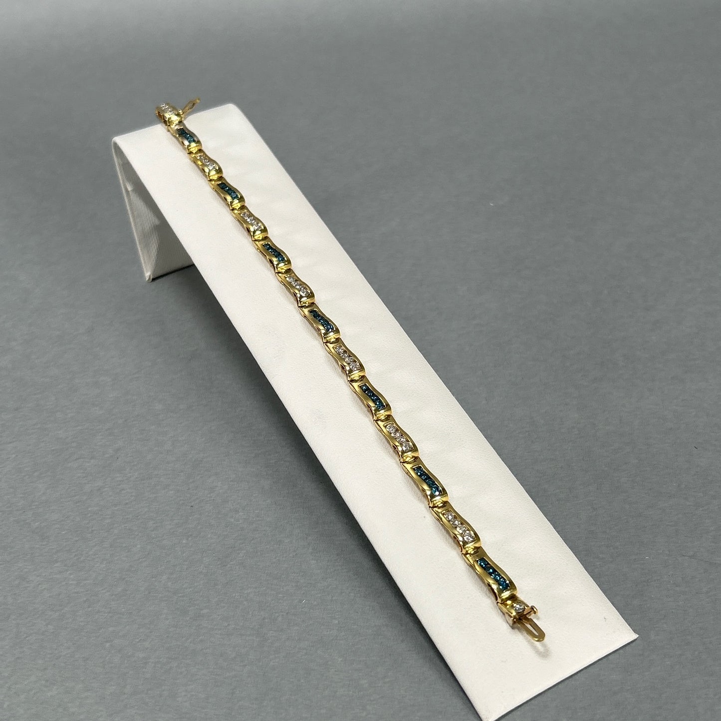 14K Yellow Gold Diamond 7" Bracelet; 3.50CTW; 14.9g
