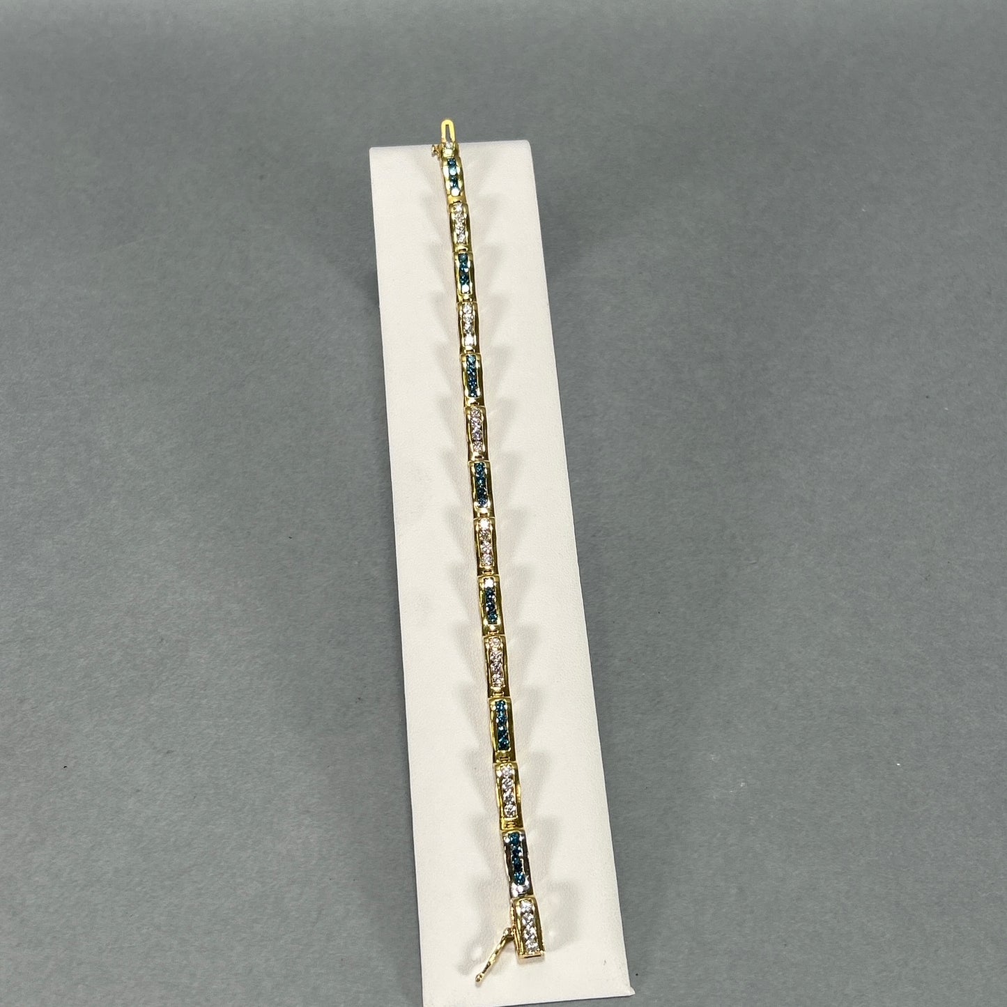 14K Yellow Gold Diamond 7" Bracelet; 3.50CTW; 14.9g