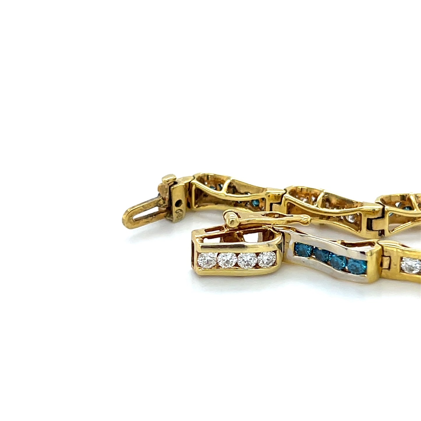 14K Yellow Gold Diamond 7" Bracelet; 3.50CTW; 14.9g