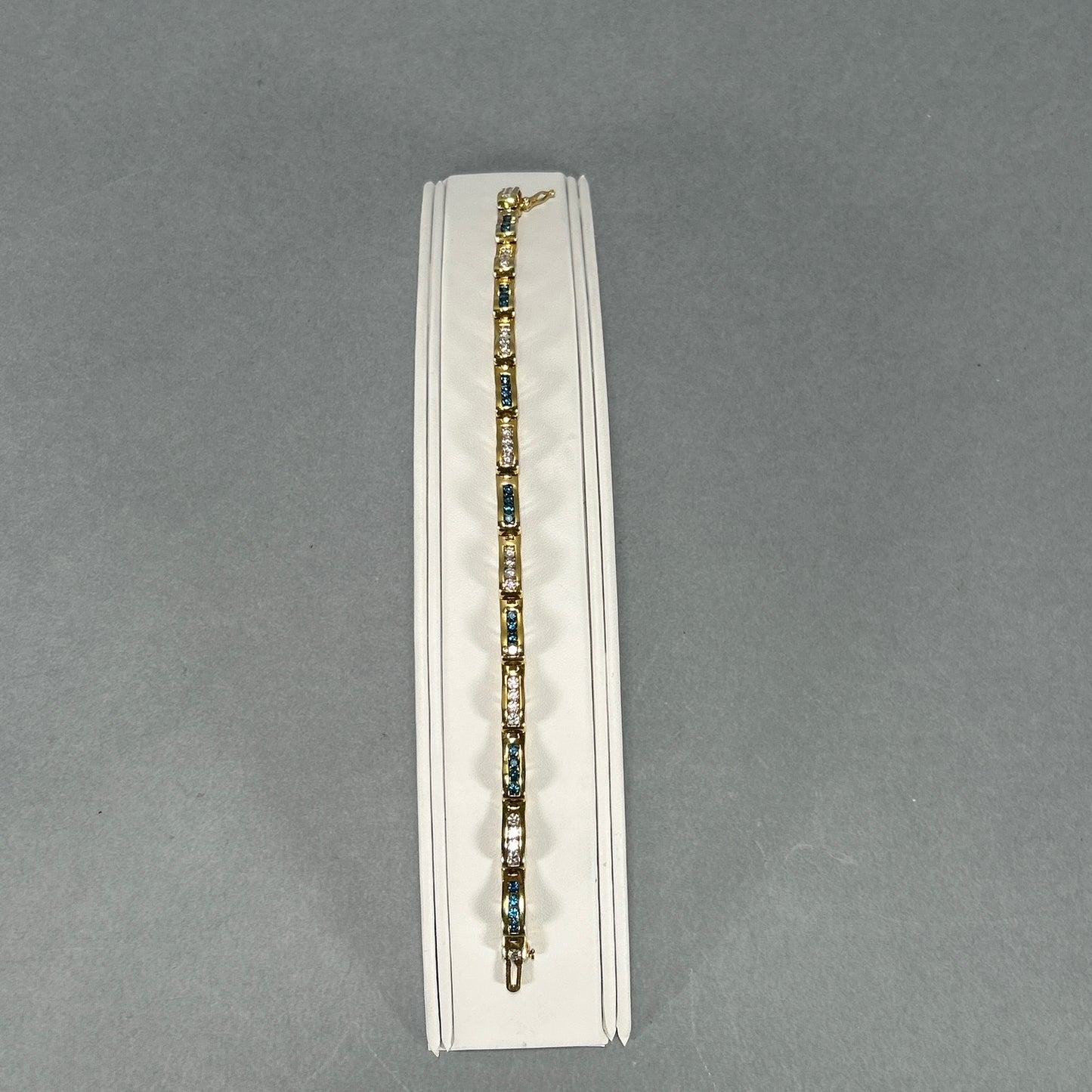 14K Yellow Gold Diamond 7" Bracelet; 3.50CTW; 14.9g