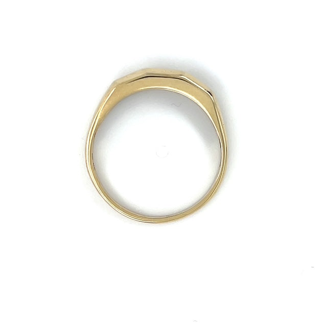 14K Yellow Gold Diamond Accent Wedding Band; 0.10 CTW; 3.5g; Size 9.5