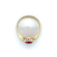 10K Yellow Gold Synthetic Ruby Gentleman's Ring; 4.4g; Size 8