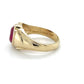 10K Yellow Gold Synthetic Ruby Gentleman's Ring; 4.4g; Size 8