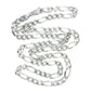 10K White Gold 22" Figaro Chain; 14.4g