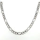 10K White Gold 22" Figaro Chain; 14.4g