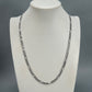 10K White Gold 22" Figaro Chain; 14.4g