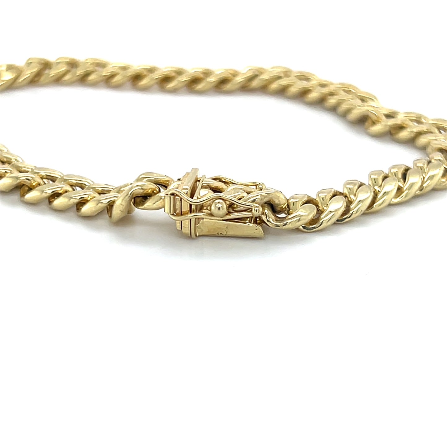 10K Yellow Gold 8.5" Cuban Link Bracelet; 7.2DWT; 11.2g