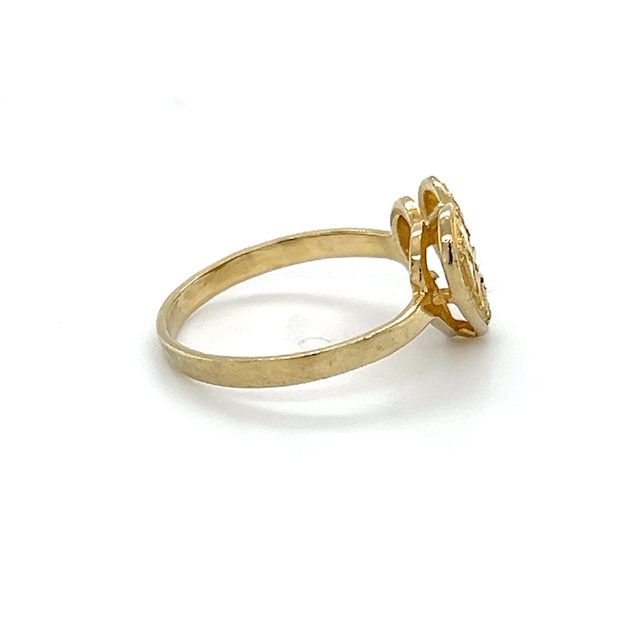 10K Yellow Gold Heart Lady's Ring; 1.1DWT; 1.6g; Size 5