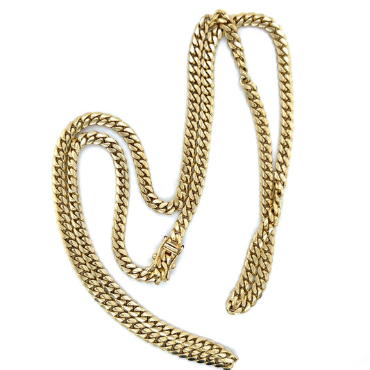 10K Yellow Gold 24.5" Curb Chain; 18.4DWT 28.7g