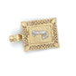 10K Two-Tone Gold "J" Pendant; 0.7DWT; 1g