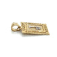 10K Two-Tone Gold "J" Pendant; 0.7DWT; 1g