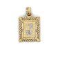 10K Two-Tone Gold "J" Pendant; 0.7DWT; 1g