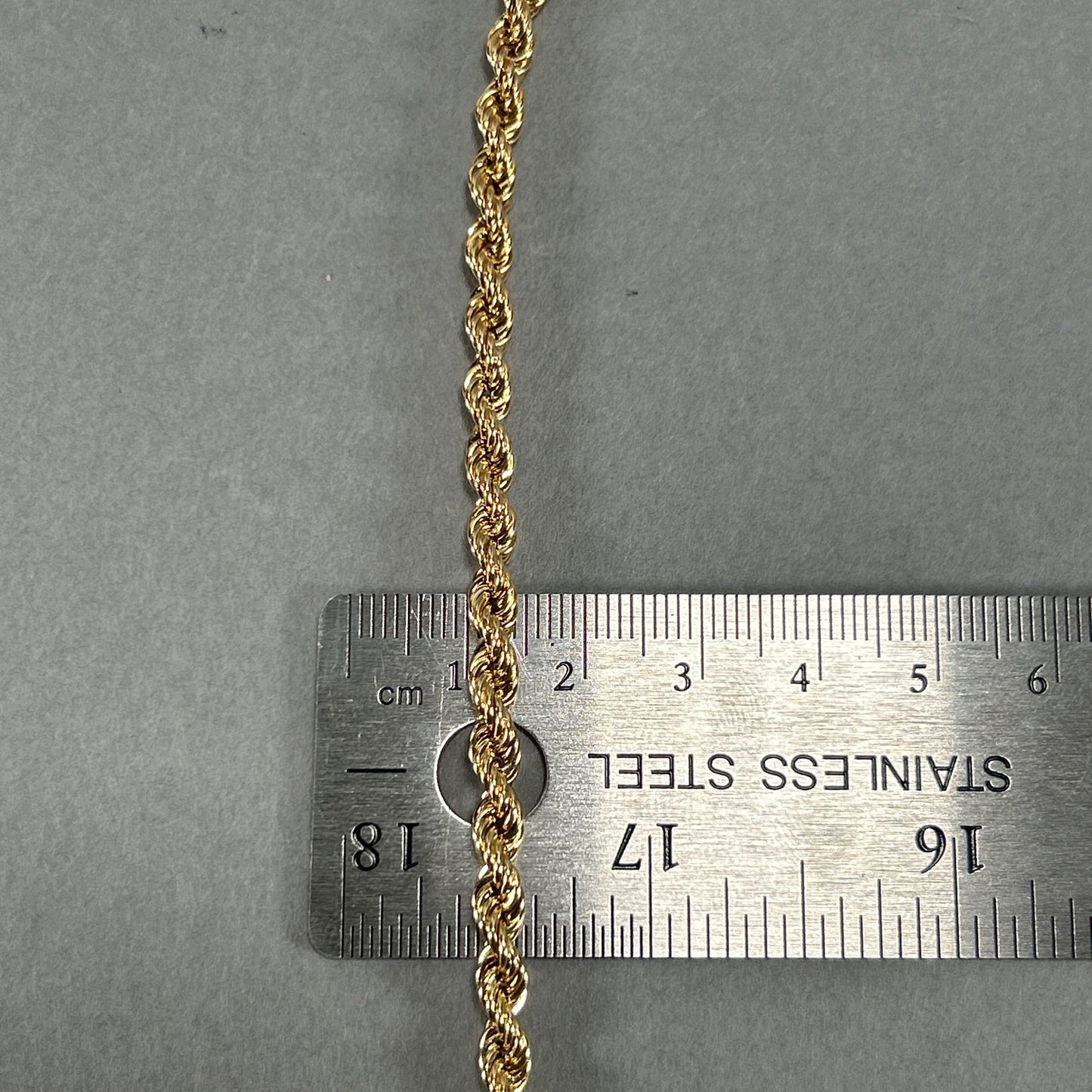 10K Yellow Gold 24" Rope Chain; 11.9g