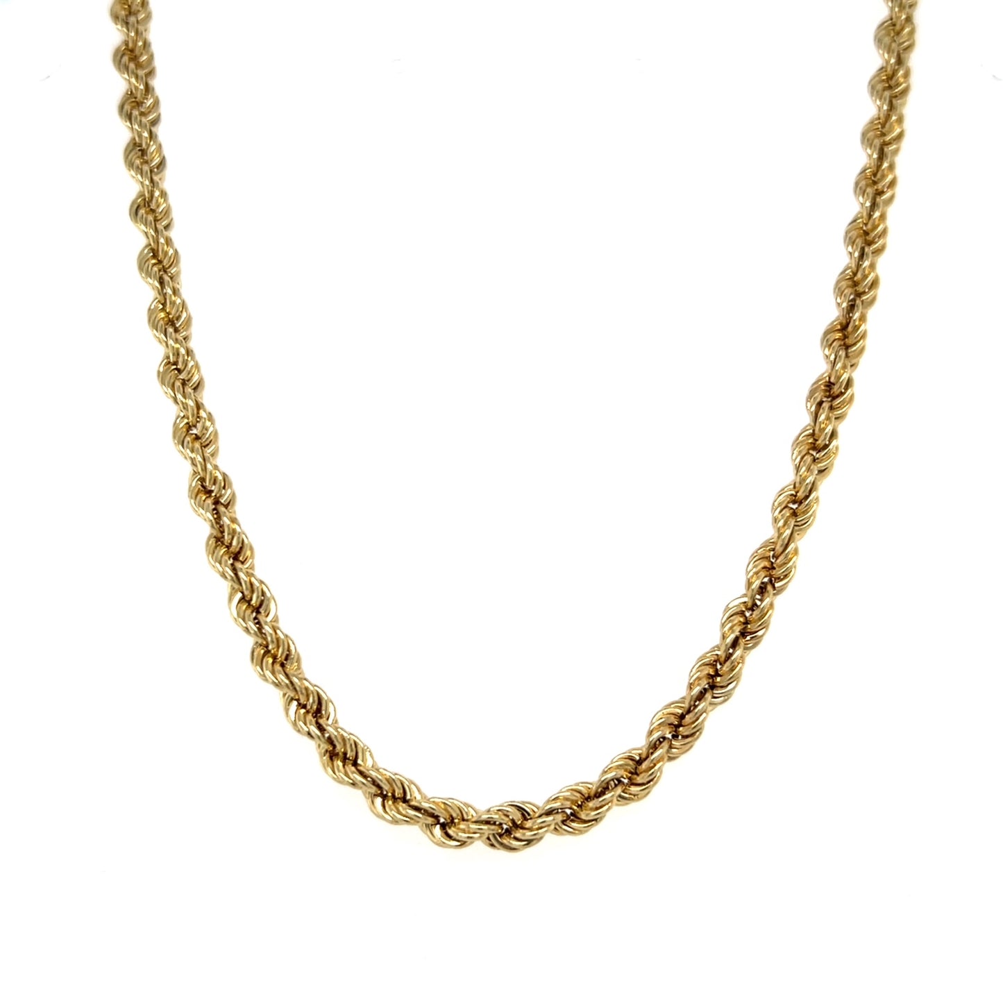 10K Yellow Gold 24" Rope Chain; 11.9g