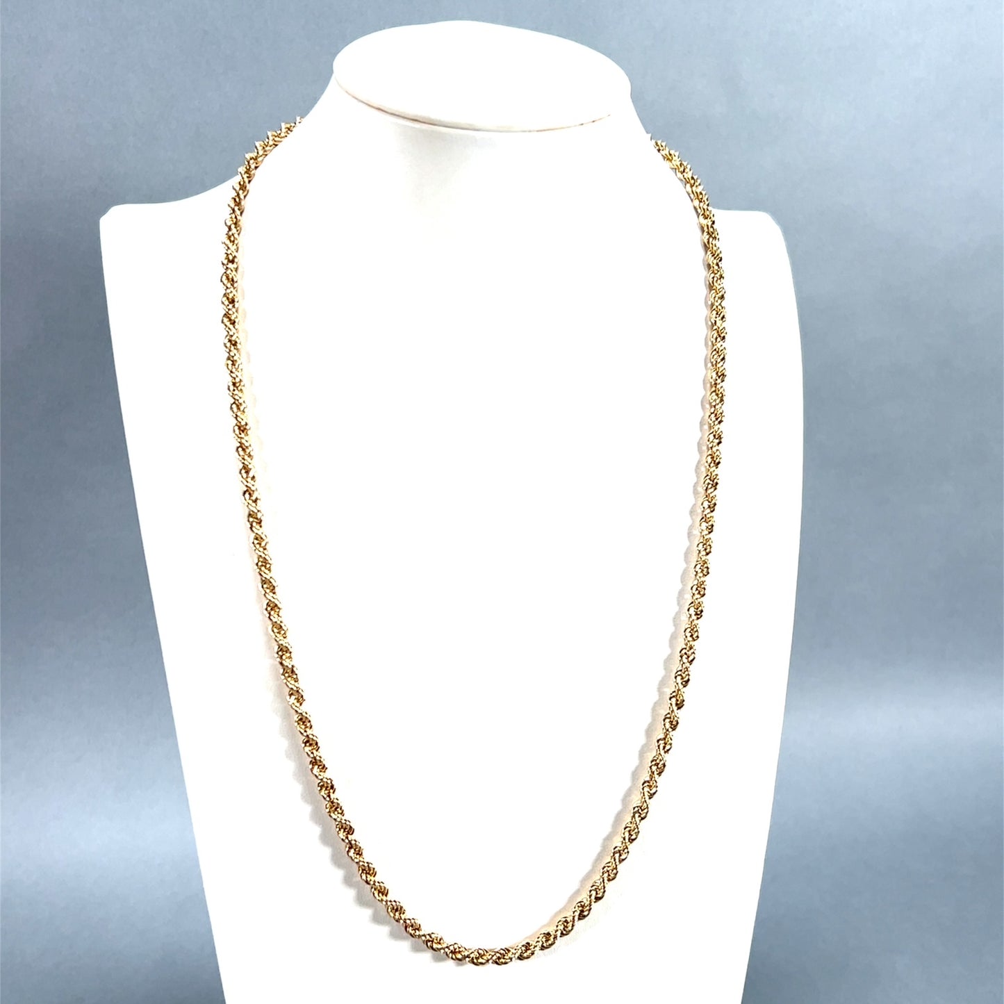 10K Yellow Gold 24" Rope Chain; 11.9g