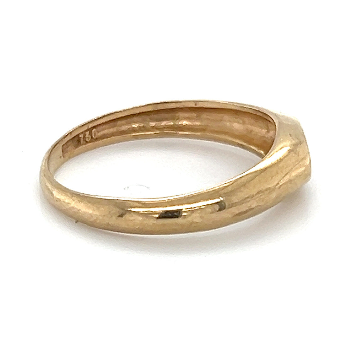 18K Yellow Gold Ring; 1.5DWT; 2.4g; Size 7.5