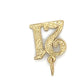 14K Yellow Gold "21" Pendant; 0.4DWT; 0.7g