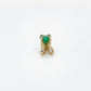 14K Yellow Gold Emerald Pendant; 0.4g