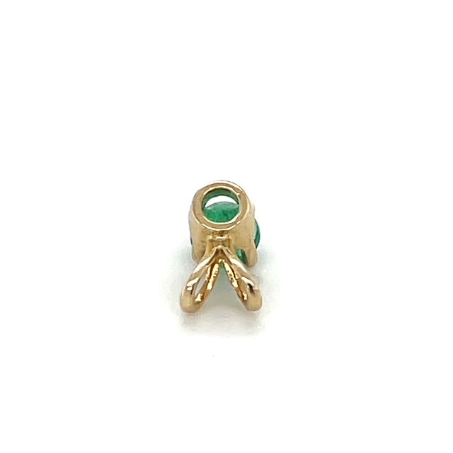 14K Yellow Gold Emerald Pendant; 0.4g
