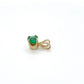 14K Yellow Gold Emerald Pendant; 0.4g