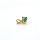 14K Yellow Gold Emerald Pendant; 0.4g