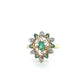 10K Yellow Gold Emerald & Diamond Accent Lady's Ring; 2DWT; Size 7