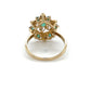 10K Yellow Gold Emerald & Diamond Accent Lady's Ring; 2DWT; Size 7