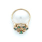 10K Yellow Gold Emerald & Diamond Accent Lady's Ring; 2DWT; Size 7