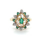 10K Yellow Gold Emerald & Diamond Accent Lady's Ring; 2DWT; Size 7
