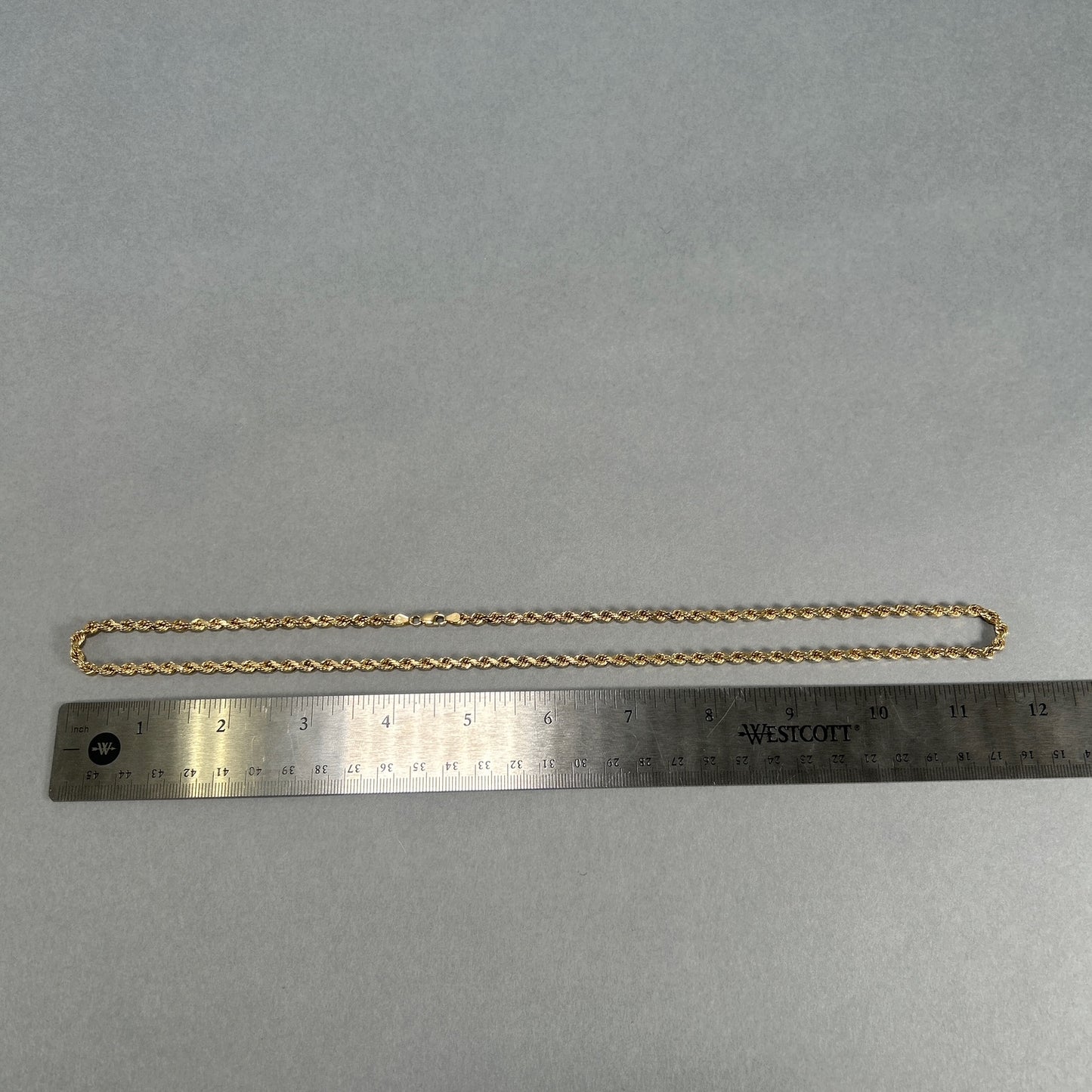 10K Yellow Gold 24" Rope Chain; 16.4g