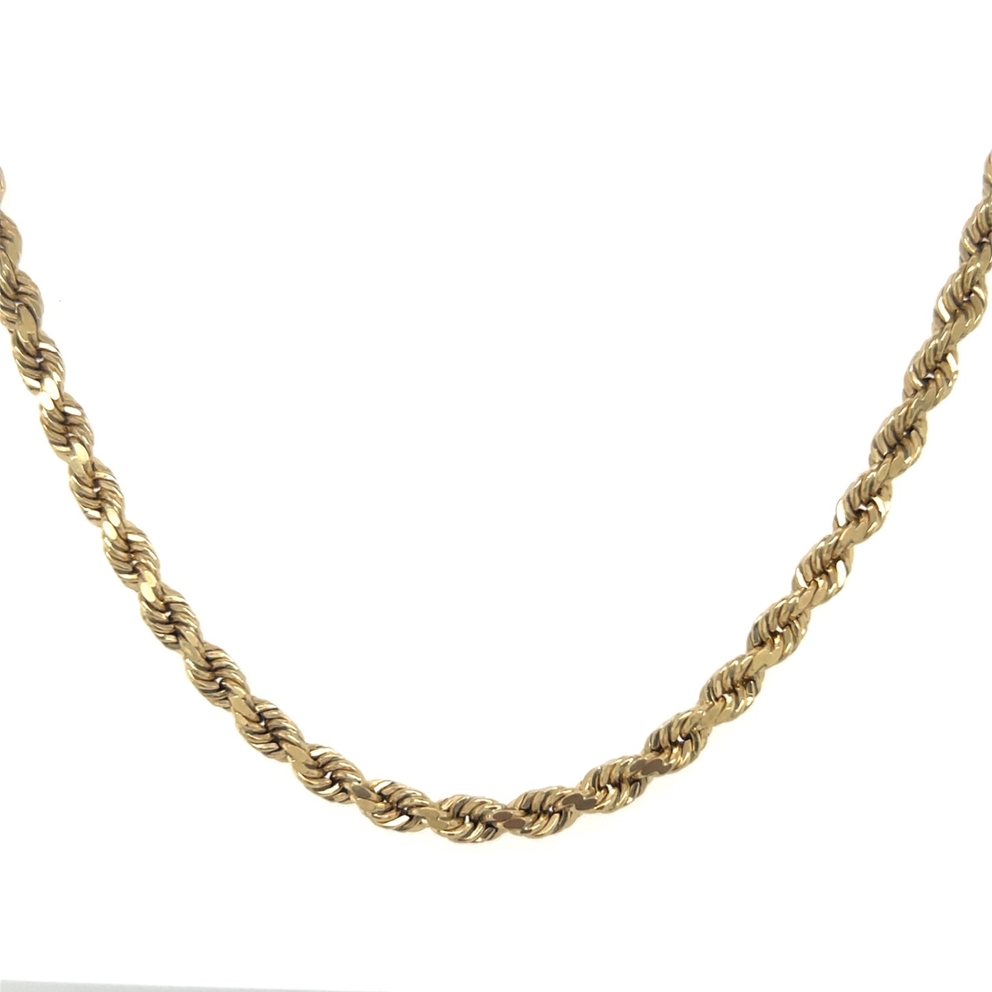 10K Yellow Gold 24" Rope Chain; 16.4g