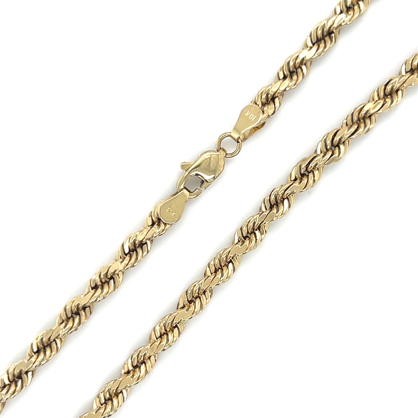 10K Yellow Gold 24" Rope Chain; 16.4g