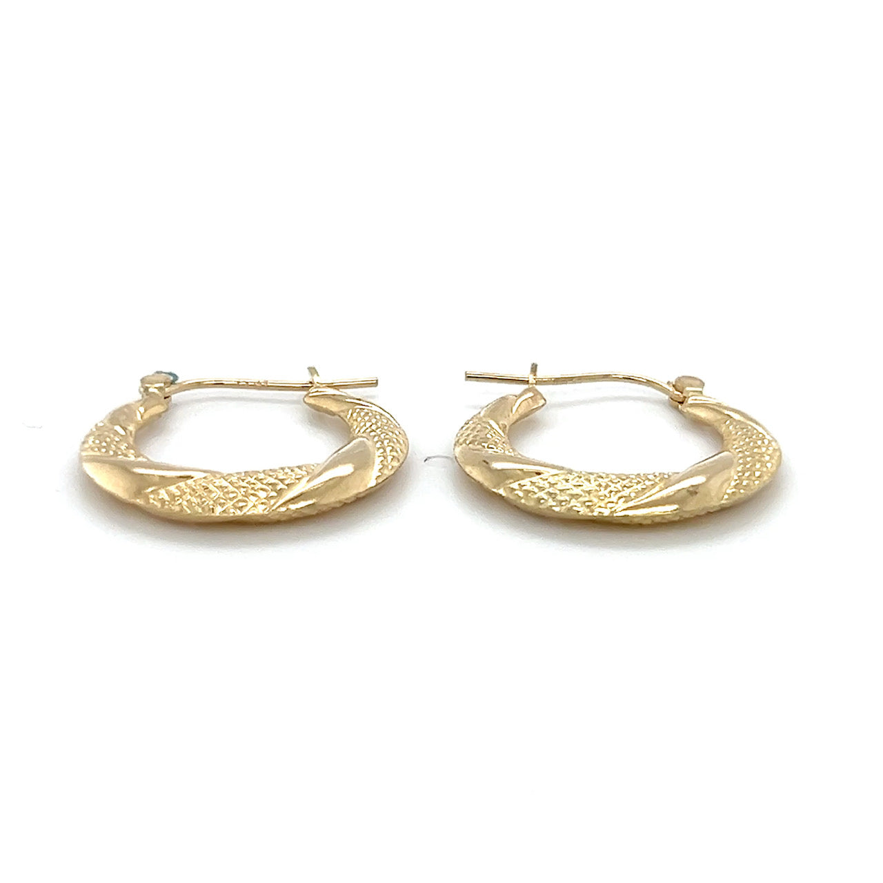 14K Yellow Gold Hoop Earrings; 1.1DWT; 1.7g