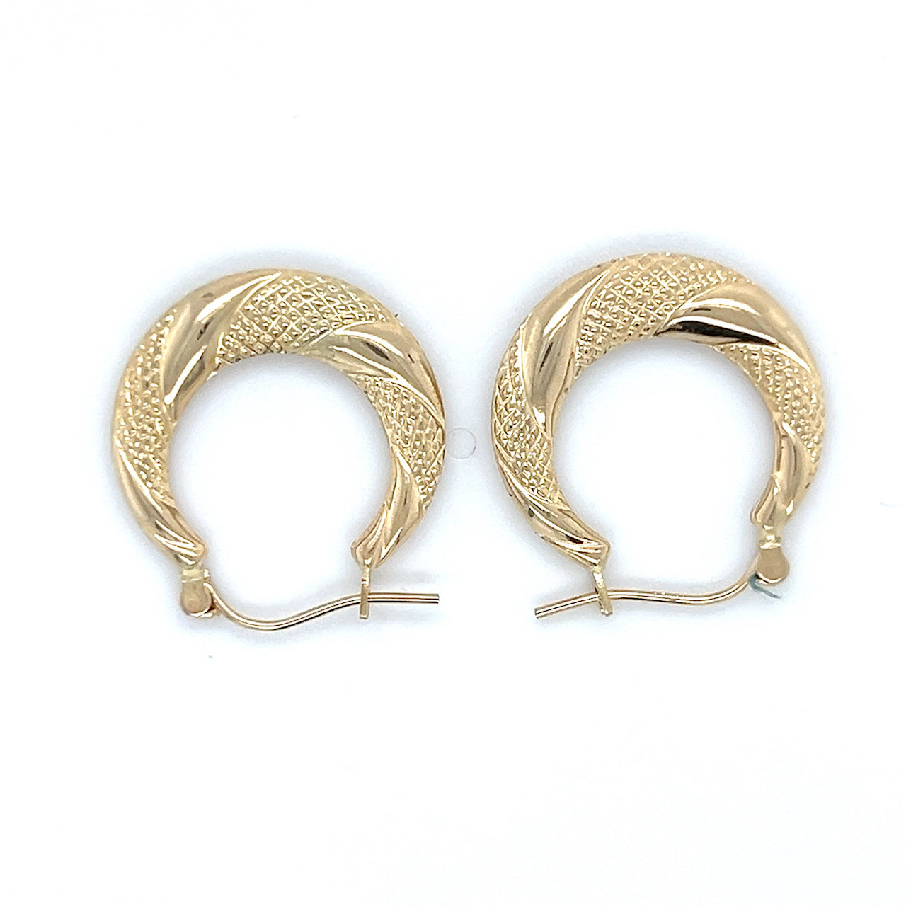 14K Yellow Gold Hoop Earrings; 1.1DWT; 1.7g