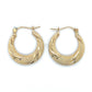 14K Yellow Gold Hoop Earrings; 1.1DWT; 1.7g