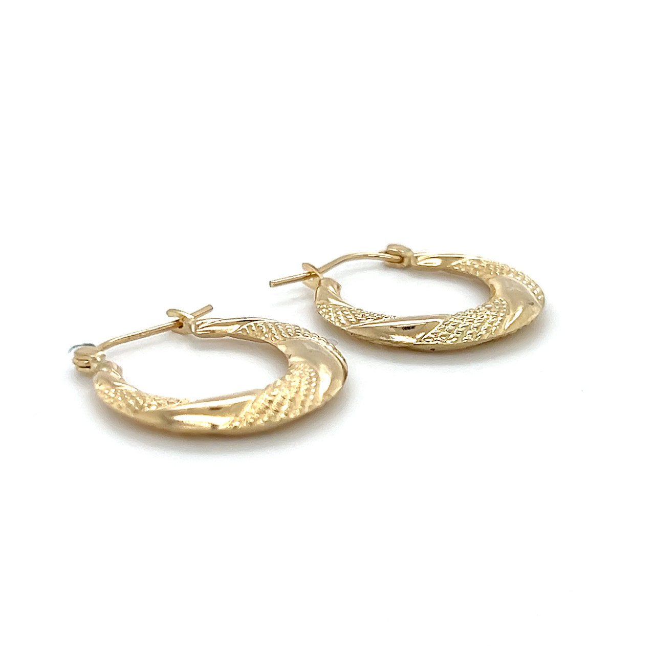 14K Yellow Gold Hoop Earrings; 1.1DWT; 1.7g