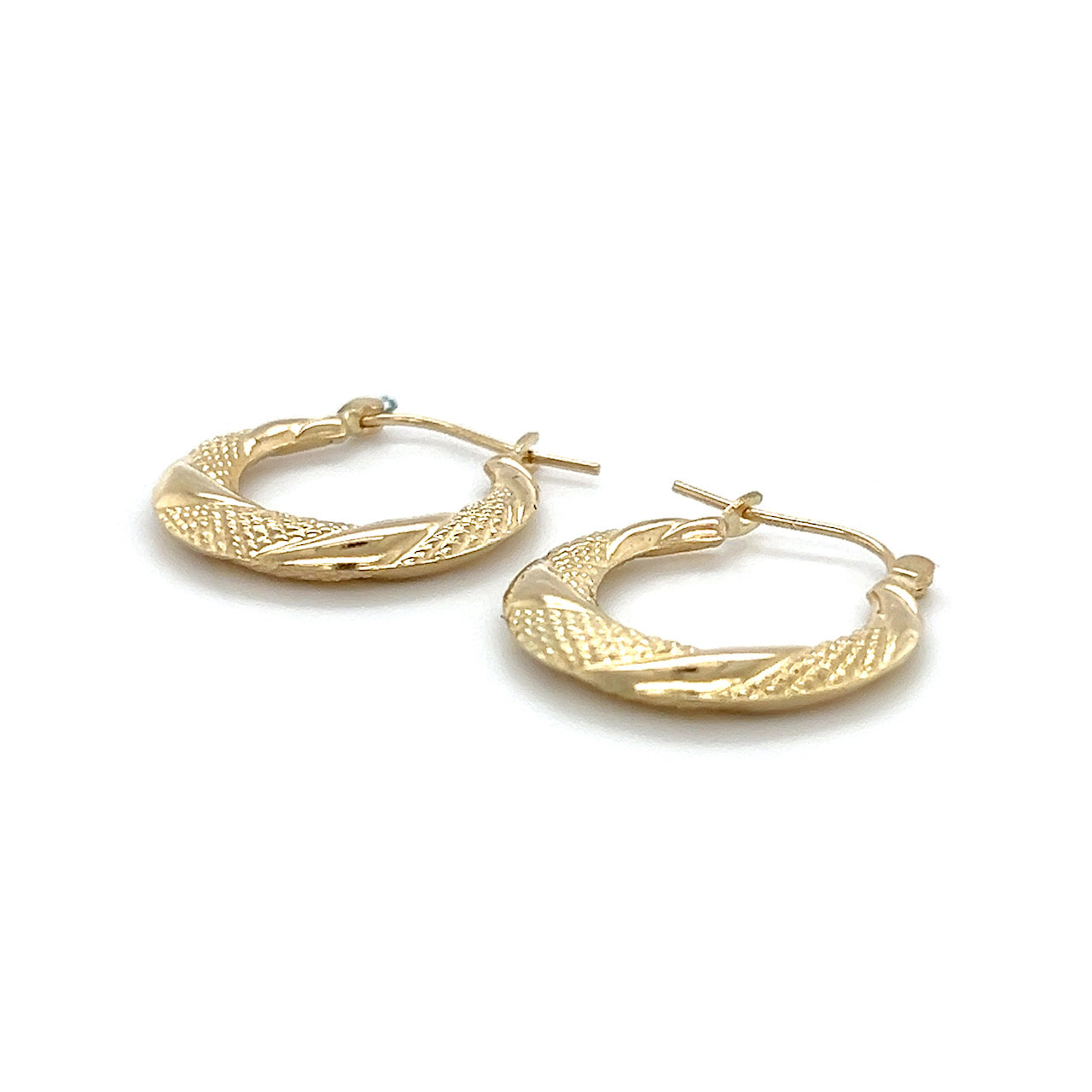 14K Yellow Gold Hoop Earrings; 1.1DWT; 1.7g